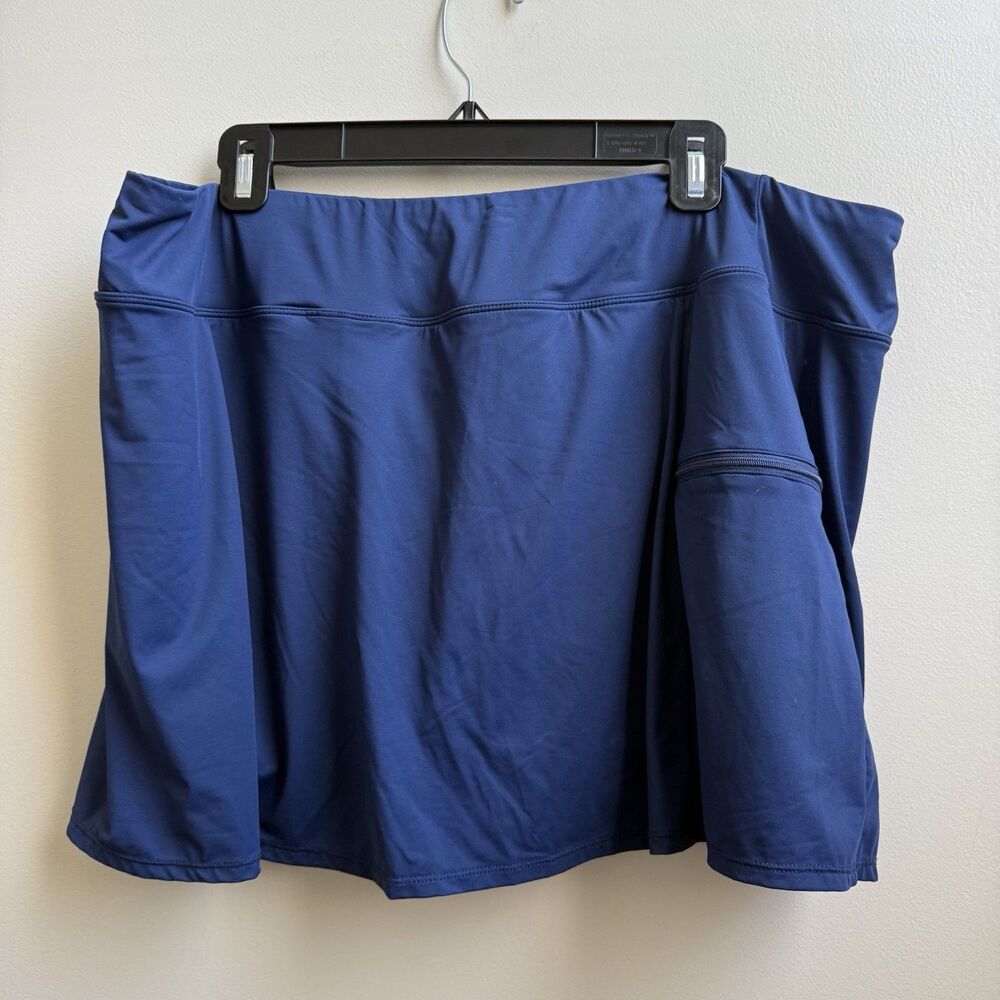 Beach House Navy Blue Swim Skort Size 22
